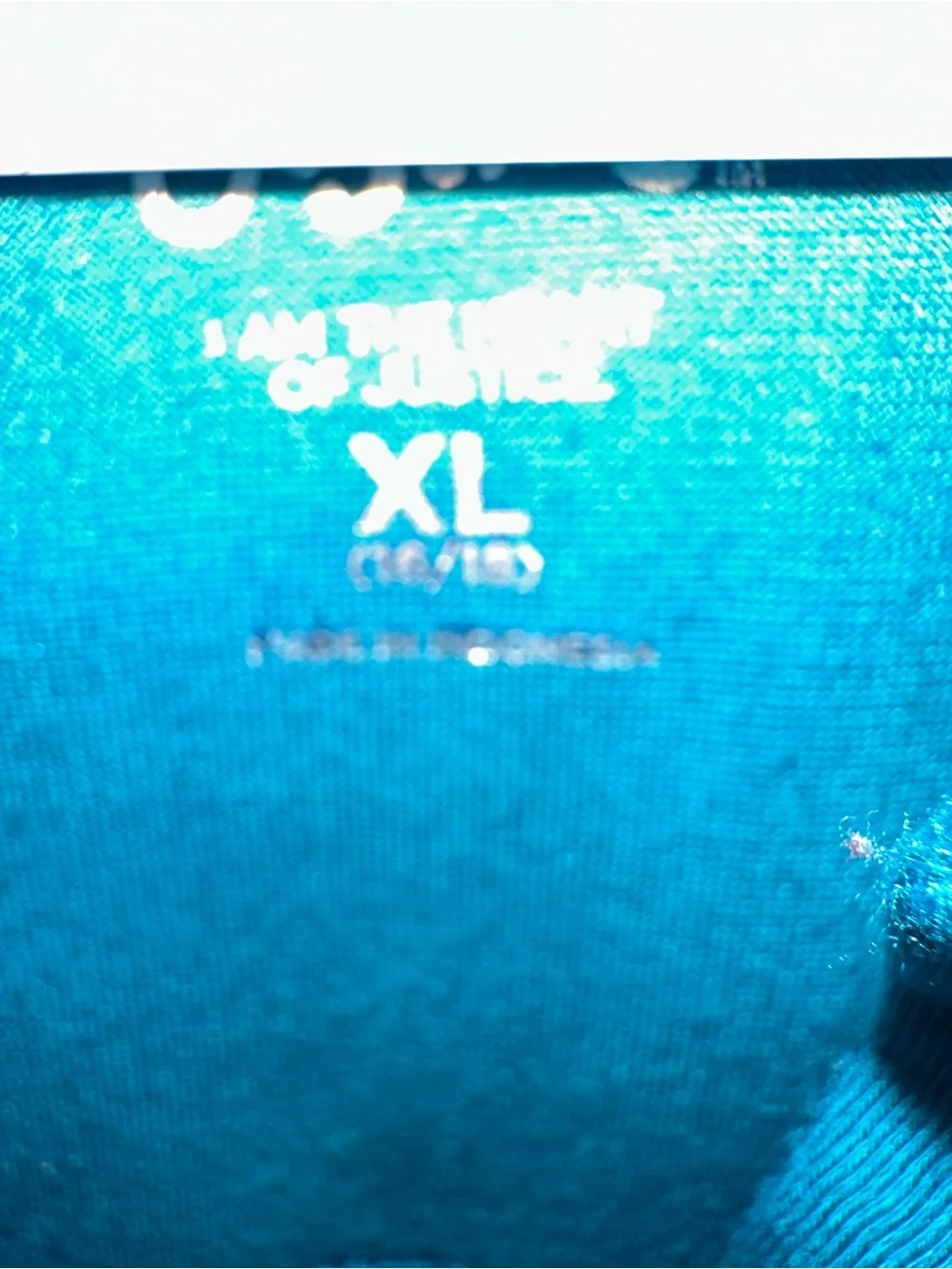 Justice Teal Velour Sport Hoodie with Embroidered Logo